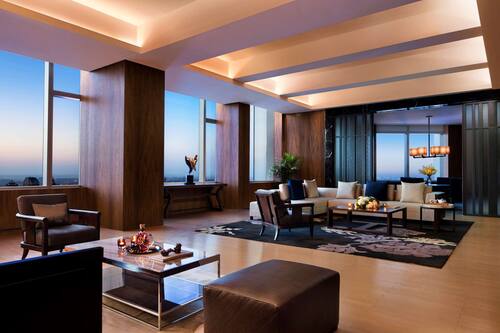 Premium bedding, down comforters, memory foam beds, minibar