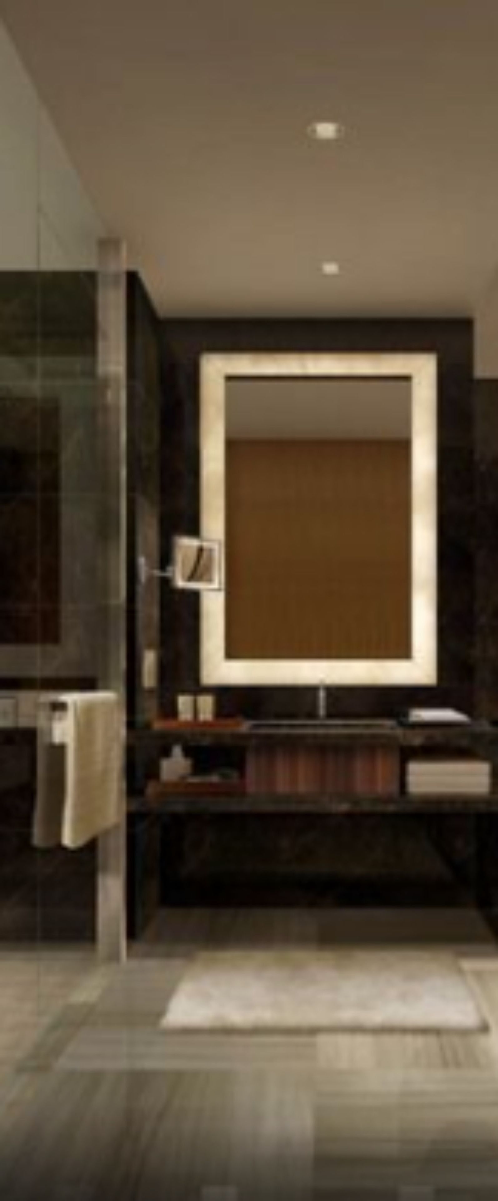 separate bathtub and shower, rainfall showerhead, free toiletries