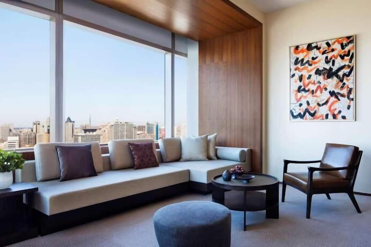 Living area | 48-inch LCD TV with satellite channels, TV, iPod dock