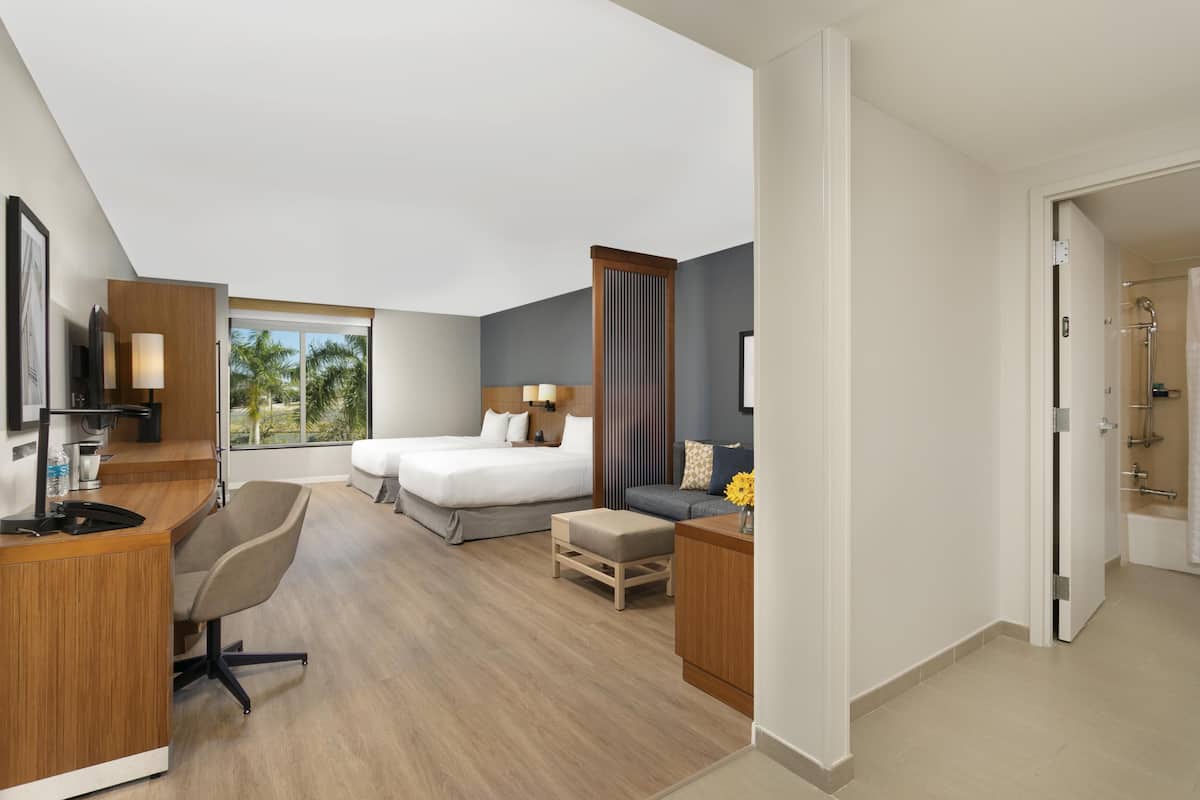 Premium bedding, pillowtop beds, in-room safe, desk