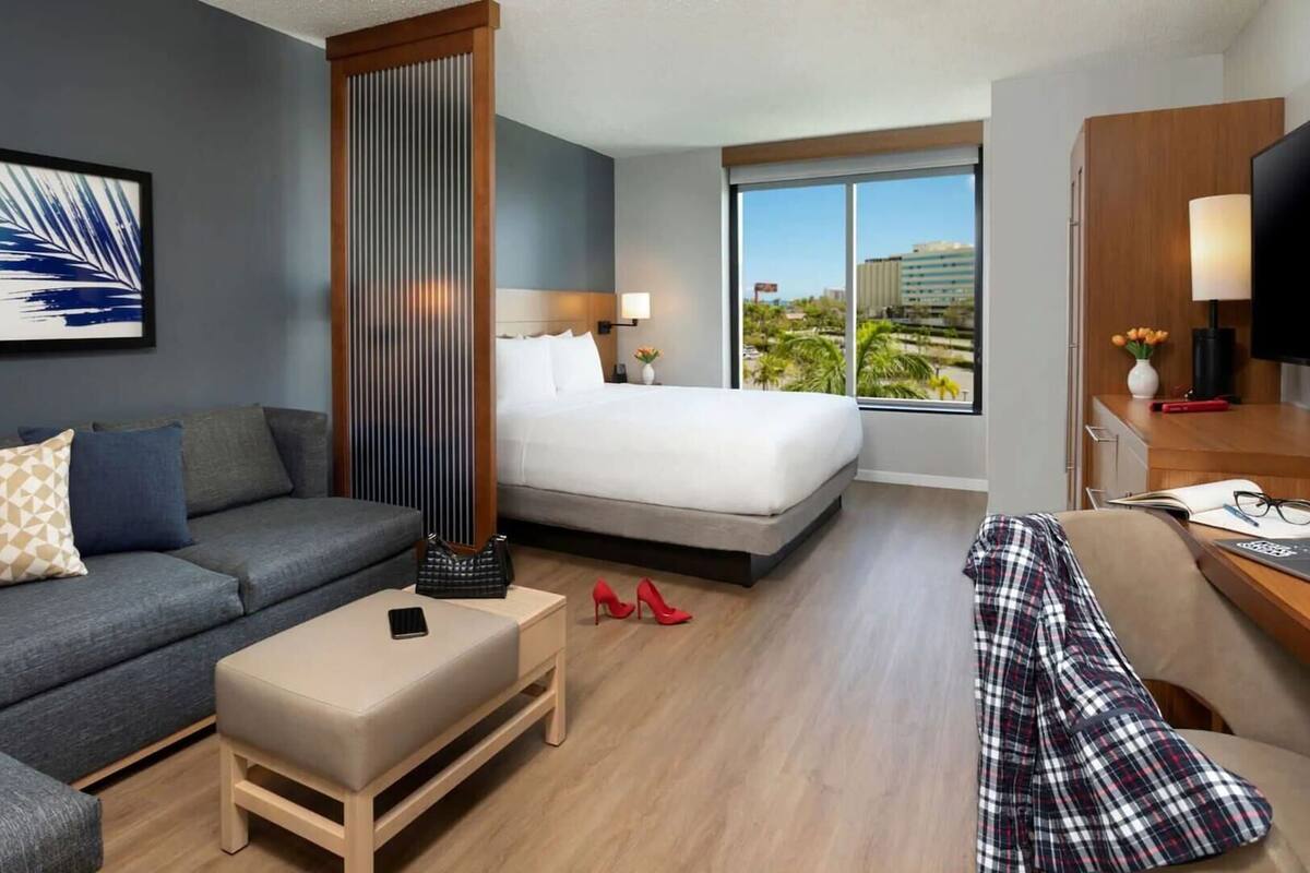 Premium bedding, pillow-top beds, in-room safe, desk