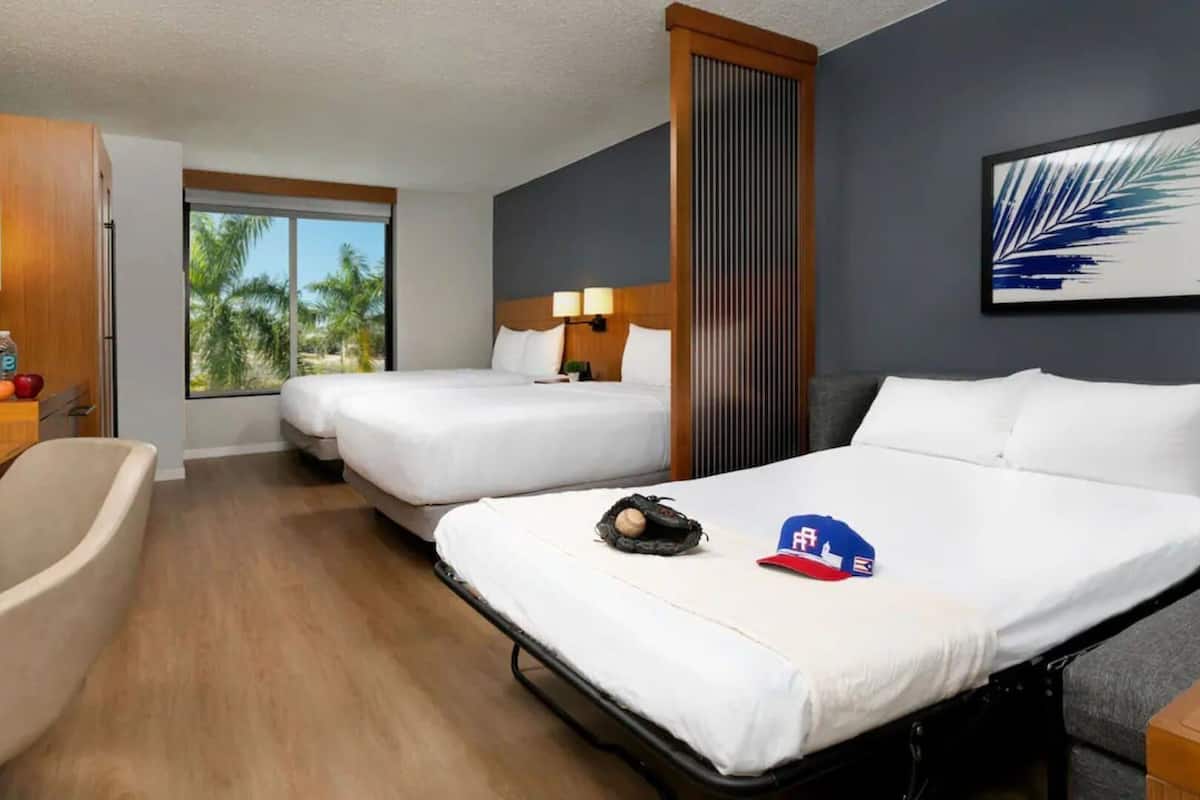 Premium bedding, pillow-top beds, in-room safe, desk