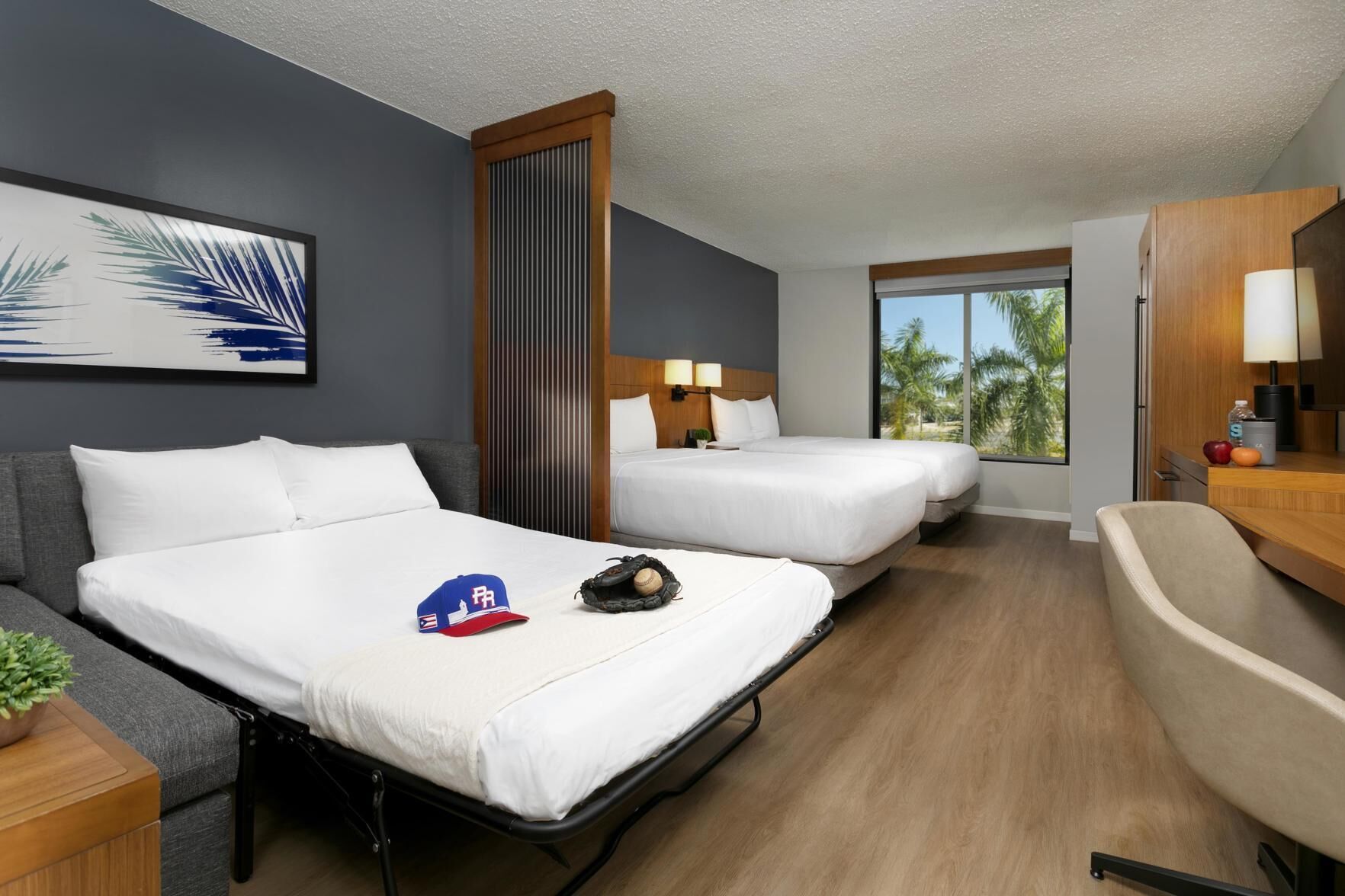 Premium bedding, pillow-top beds, in-room safe, desk