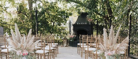Área externa para casamento