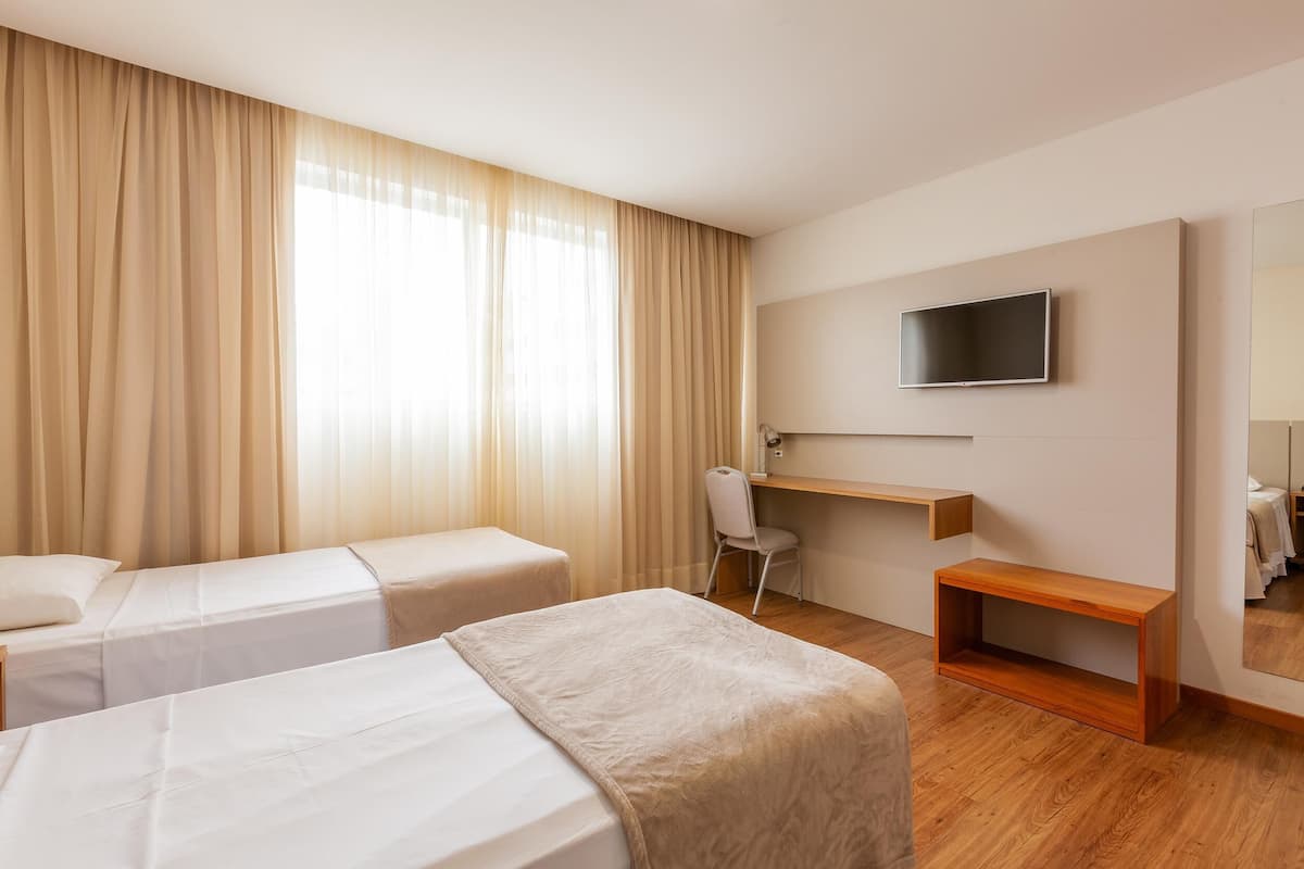 Minibar, desk, blackout drapes, free WiFi