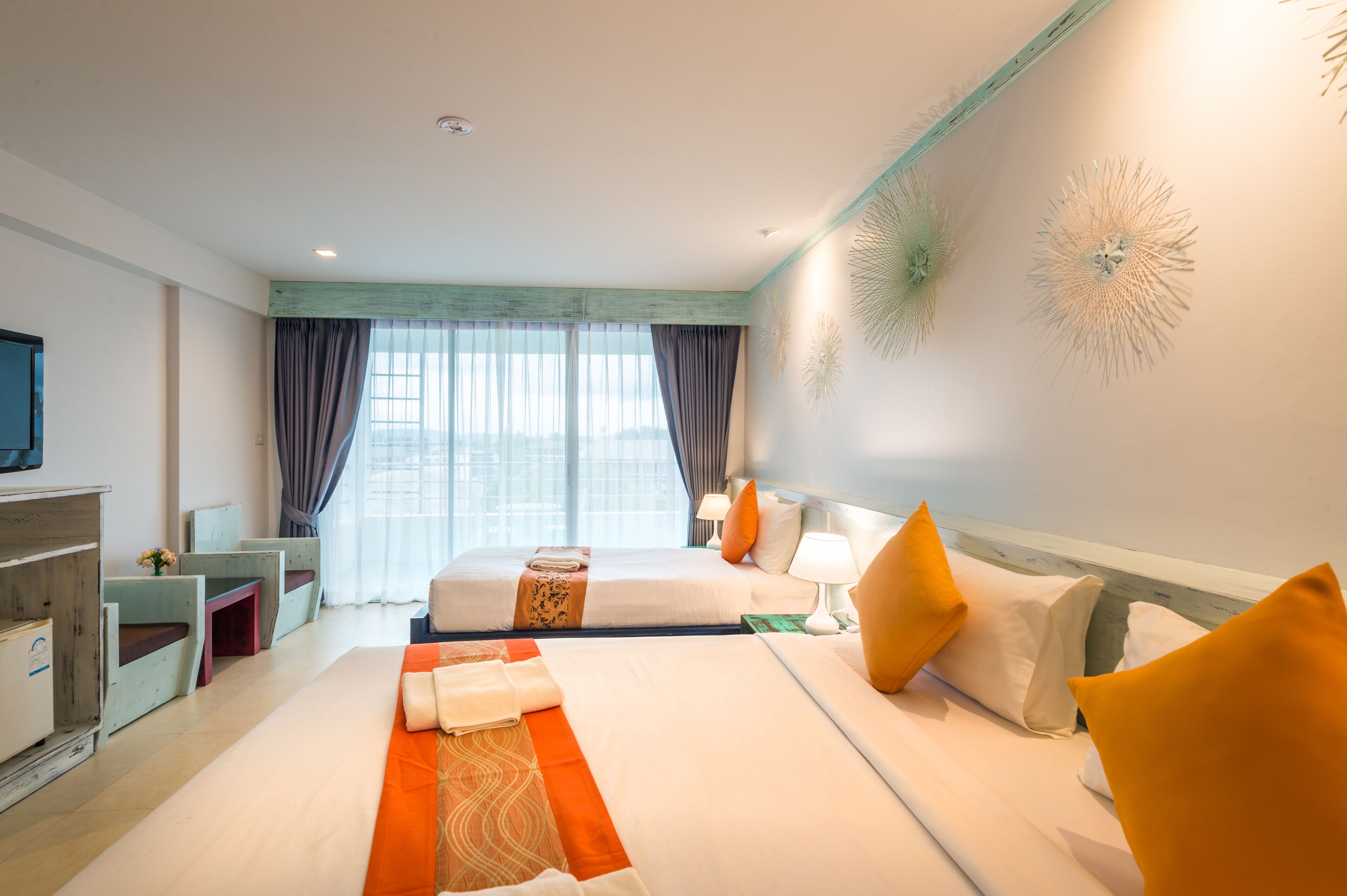 family triple room | 1 bedroom, free minibar, in-room safe, desk