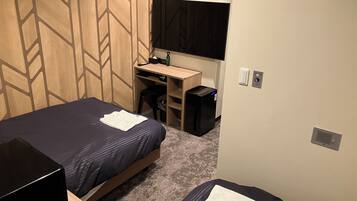 Desk, free WiFi, bed sheets