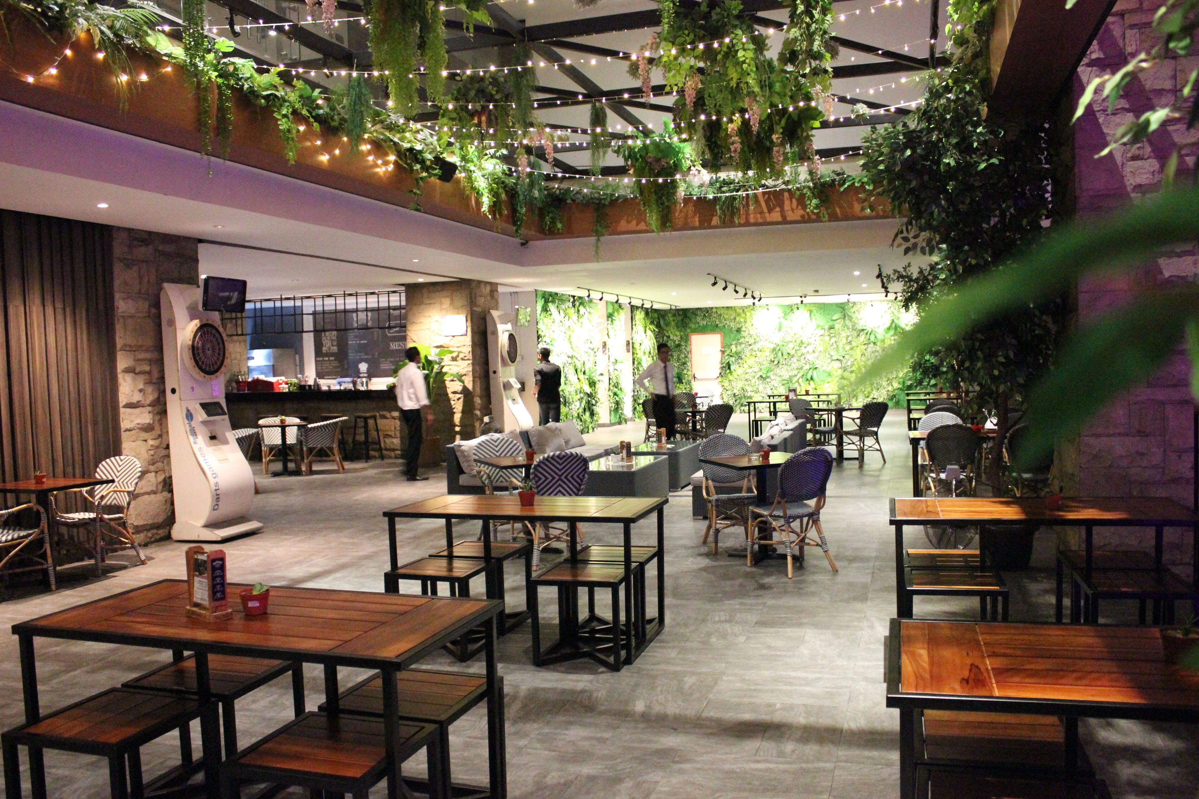 outdoor banquet area