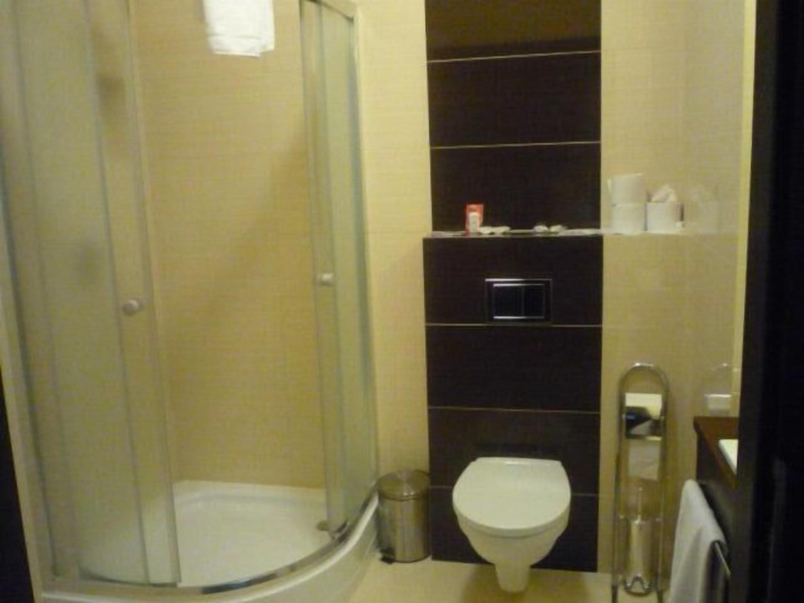 shower, free toiletries, hair dryer, slippers