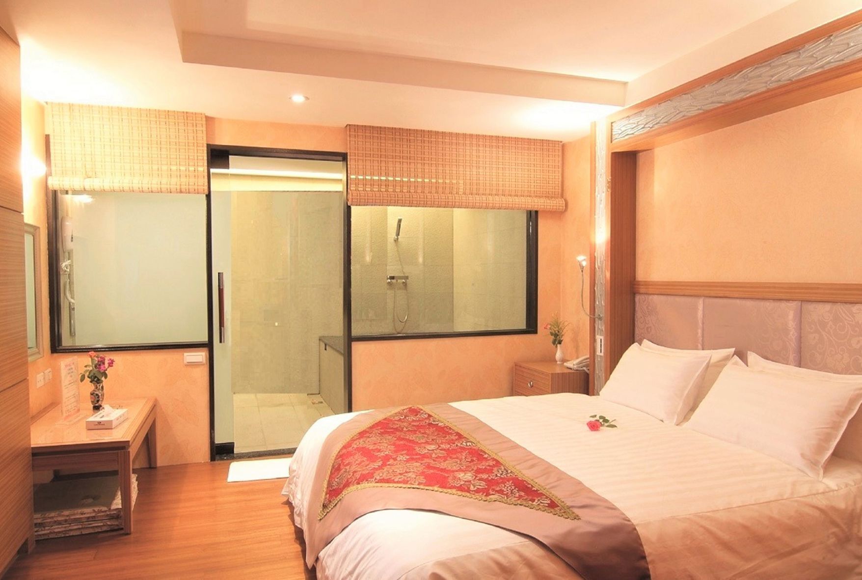 Down comforters, blackout drapes, soundproofing, free WiFi