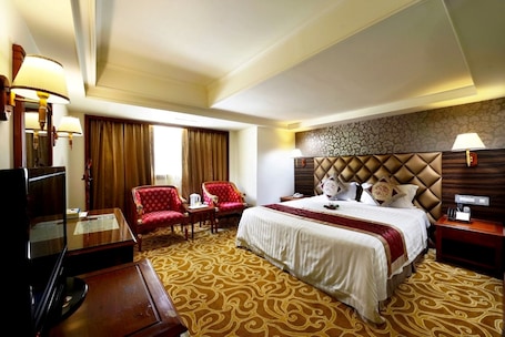 Down comforters, blackout drapes, soundproofing, free WiFi