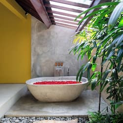 Pool Villa with Jungle View and Complimentary Afternoon Tea (Free 1x Floating Breakfast or Minibar) | Banheiro | Banheira e chuveiro separados, produtos de toalete grátis