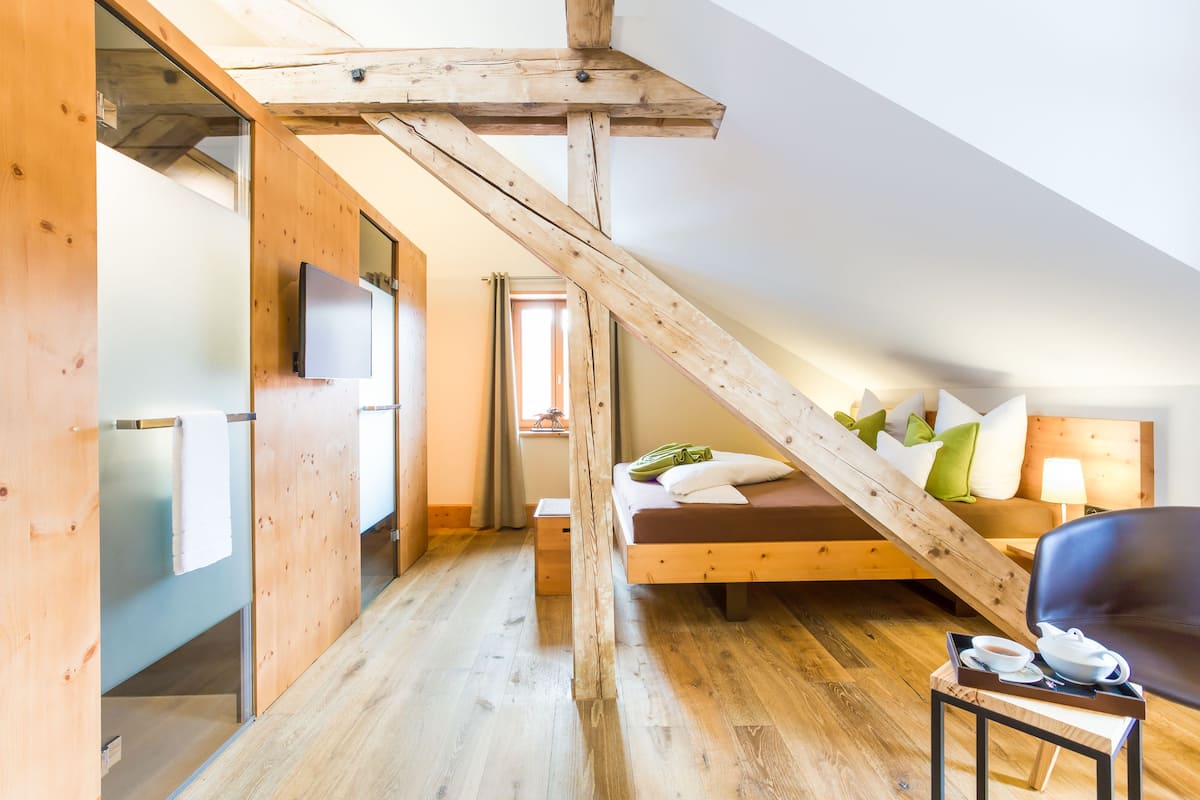 suite, balcony, mountain view (attica master) | premium bedding, in-room safe, desk, laptop workspace