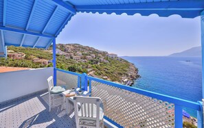 Panoramic Room, 1 Double Bed, Balcony, Sea View | Terrace/patio