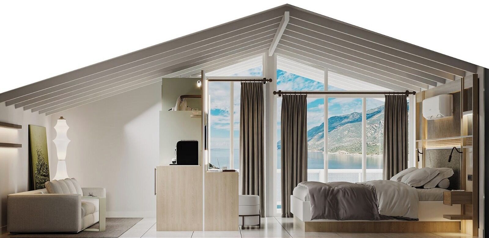 Panoramic Room, 1 Double Bed, Balcony, Sea View