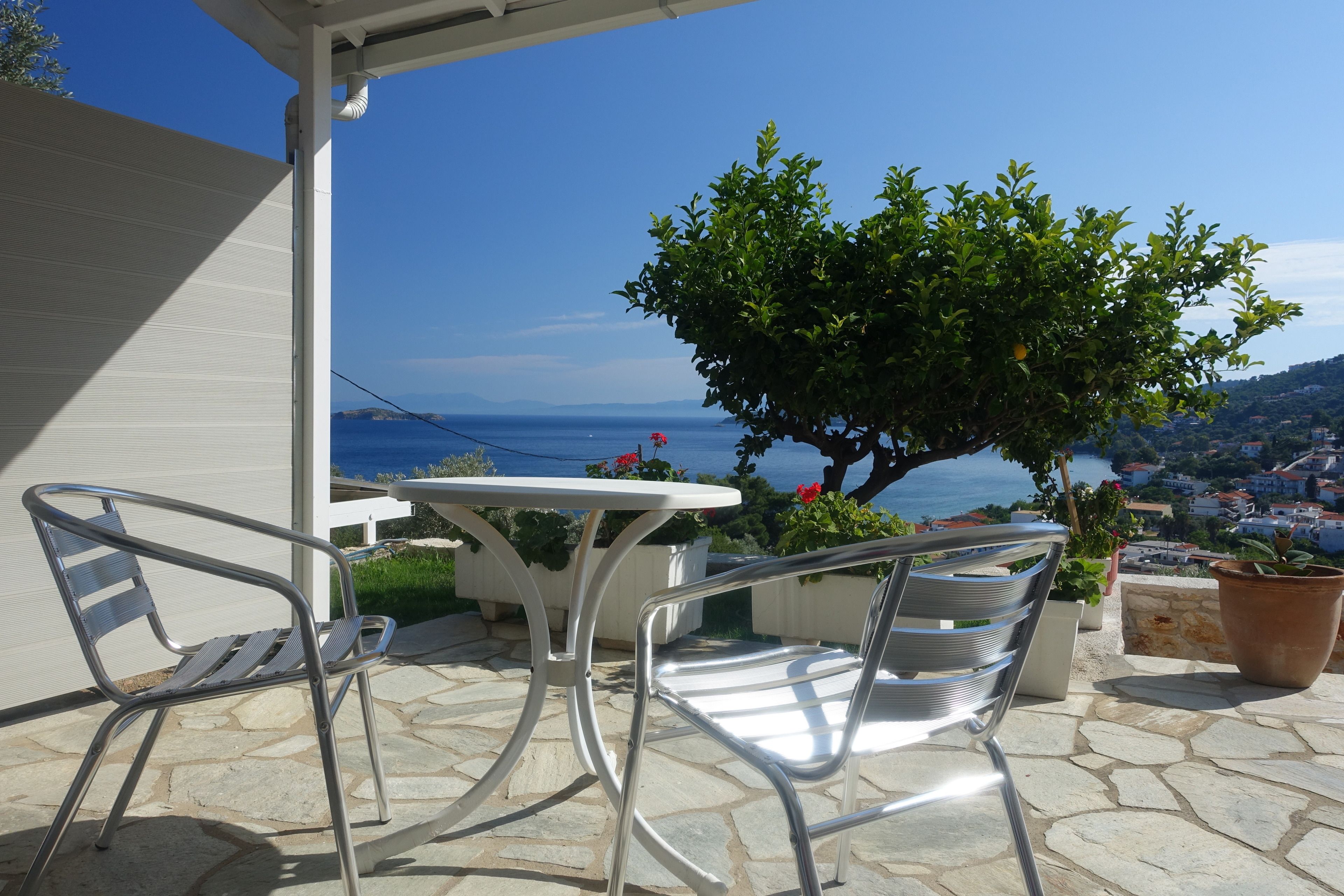 double or twin room, sea view | terrace/patio