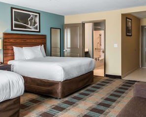 Suite, 1 Bedroom, Non Smoking (2 Queen, 2 Person Sofa Bed) | Pillow-top beds, desk, laptop workspace, iron/ironing board - MainStay Suites Cotulla (Cotulla)