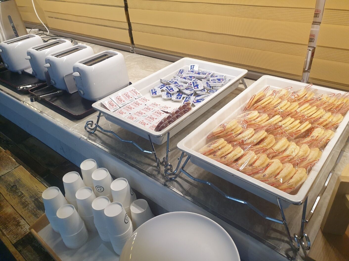 Free daily self-service breakfast 