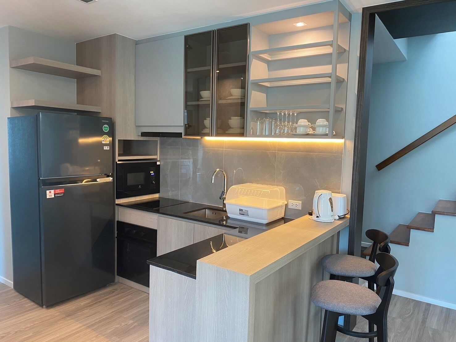 3 Bedroom with Private Pool  | Privat køkken | Køleskab/fryser i fuld størrelse, mikrobølgeovn, ovn, kogeplade