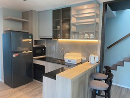 3 Bedroom with Private Pool  | Private kitchen | Full-size fridge, microwave, oven, stovetop