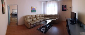 Apartment, 1 Bedroom, Jetted Tub | Living room | TV - ATM Centre Hotel (Sofia)