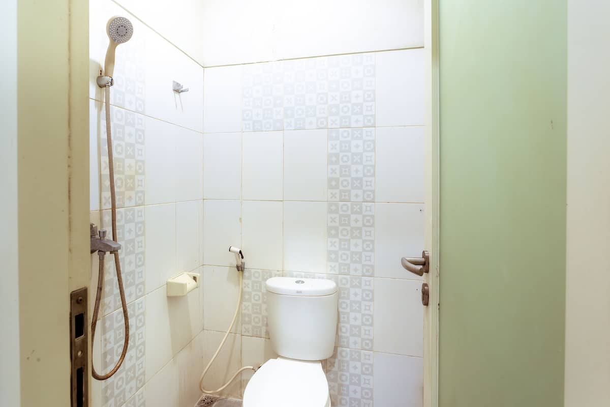 shower, bidet, towels