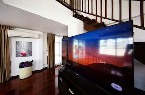 Family Villa, 6 Bedrooms, Private Pool, Pool View | Living area | Flat-screen TV, DVD player - PARADISE Pool Villa Pattaya in Tropicana Village (Pattaya)