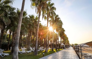 Private beach, sun-loungers, beach umbrellas, beach towels - Miramare Beach Hotel (Manavgat)