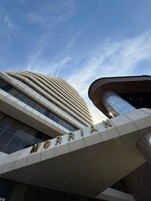 A modern building with the name "MORRIA" prominently displayed on the facade.