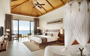 Chambre Premium, 1 trÚs grand lit, fumeurs, vue mer | Literie de qualité supérieure, minibar, coffres-forts dans les chambres