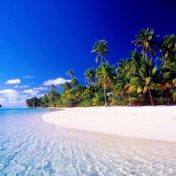 Private beach, white sand, sun loungers, beach umbrellas