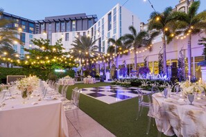 Outdoor wedding area