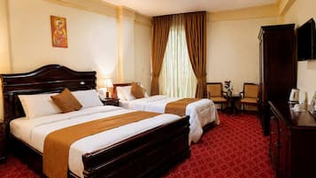 Premium bedding, memory-foam beds, in-room safe, individually furnished