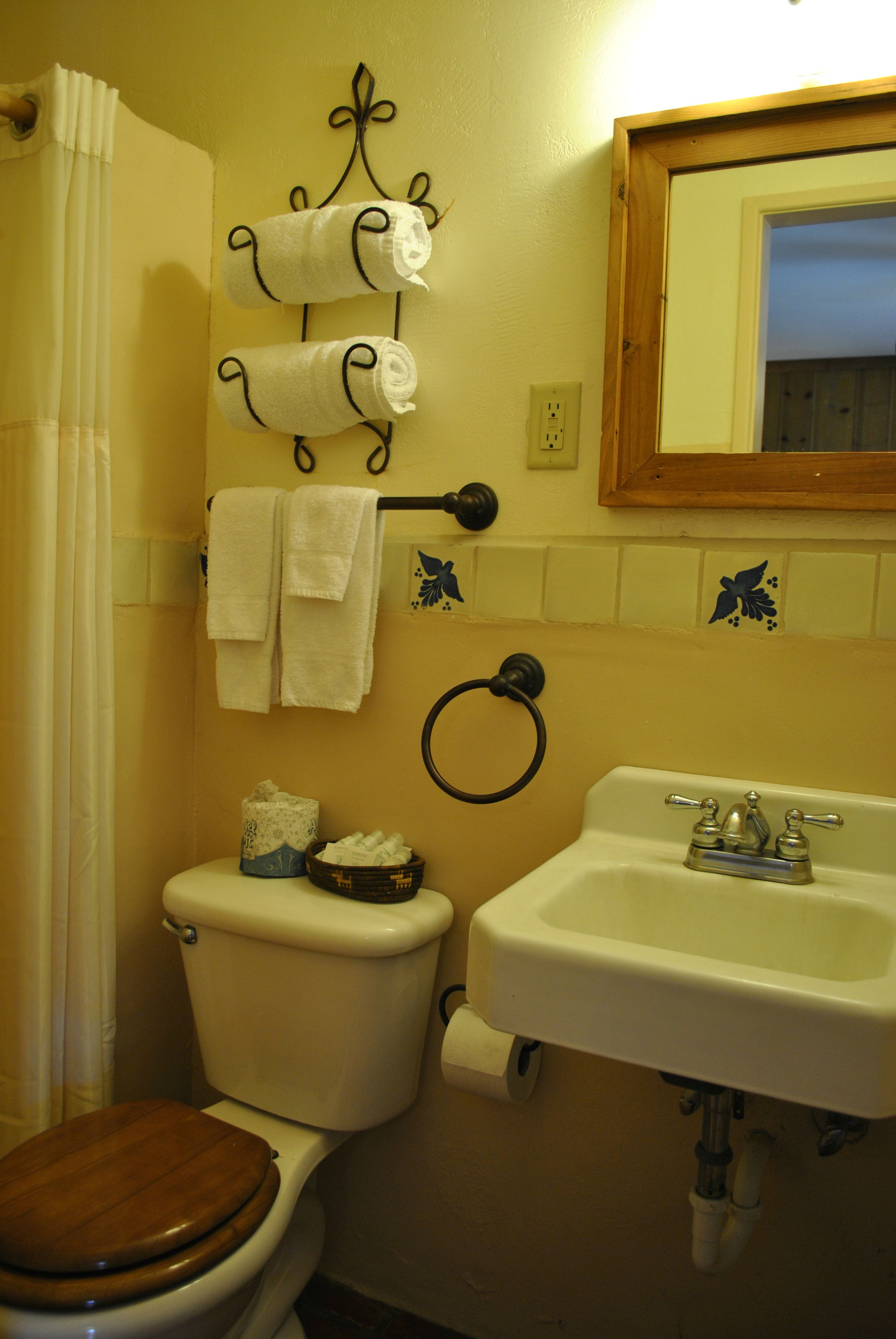 free toiletries, hair dryer, towels