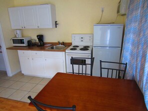 Suite, 1 Queen Bed with Sofa bed, Kitchen | Private kitchen | Fridge, microwave, coffee/tea maker - Black Sea Motel (Penticton)