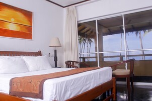 Standard Double Room Single Use, Beach View, Beachfront | In-room safe, desk, soundproofing, iron/ironing board