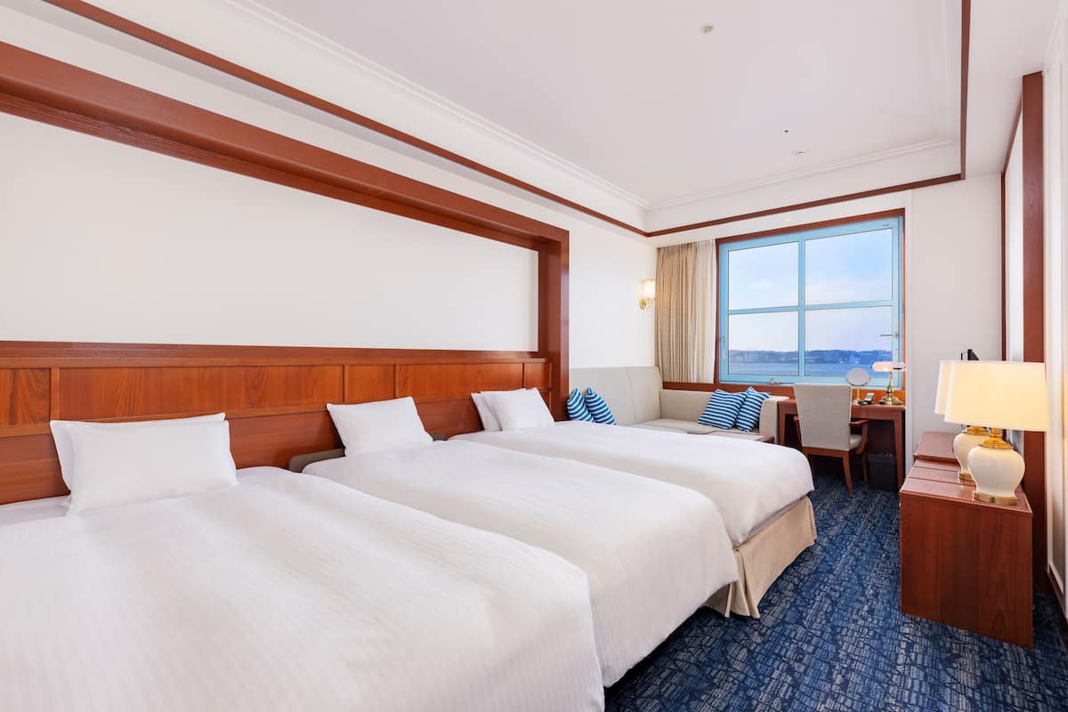 Chambre « Premier » avec lits jumeaux, non-fumeur, vue océan (Deluxe, Extra Bed, Club Lounge Access) | Vue de la chambre