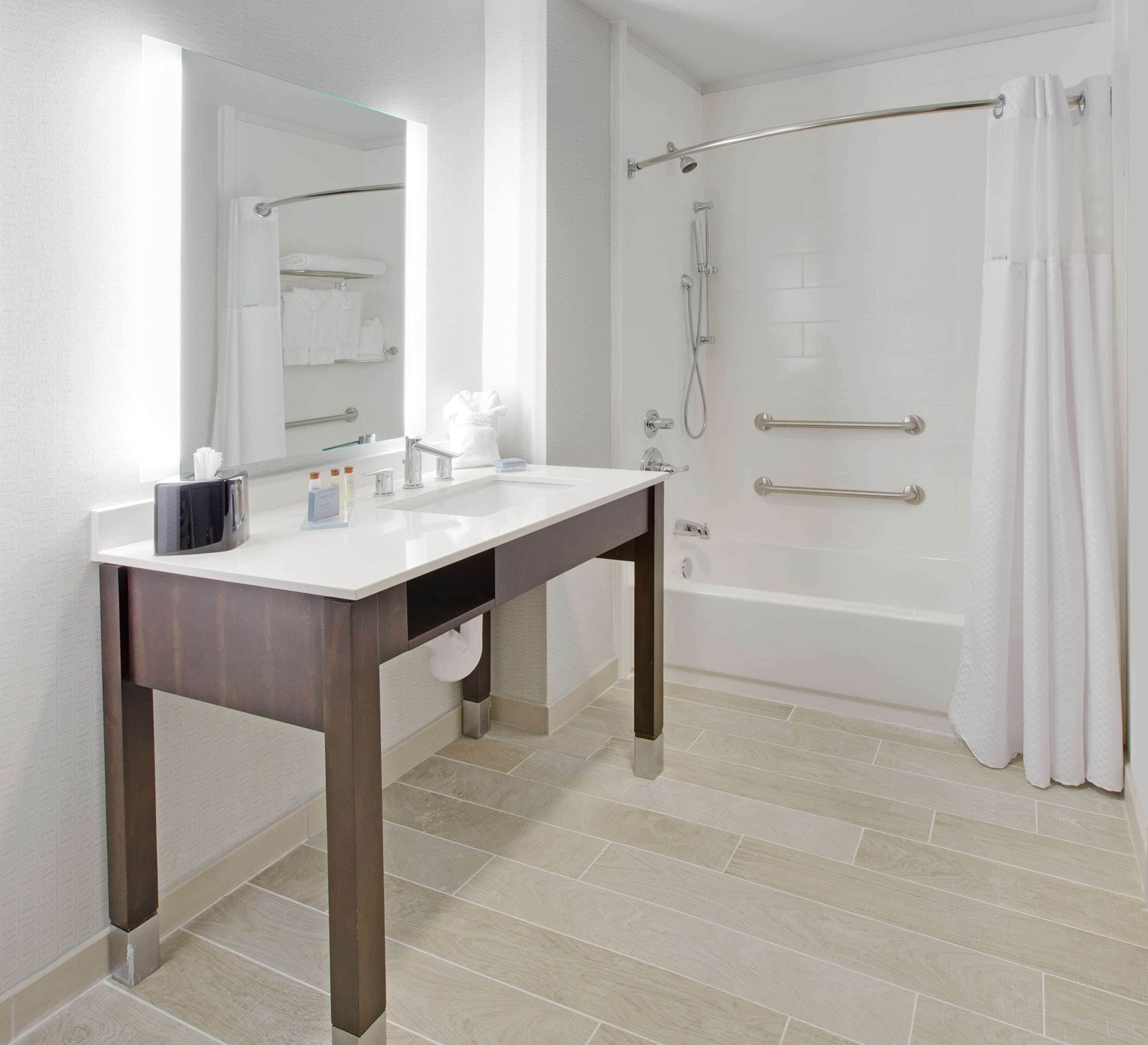 free toiletries, hair dryer, towels