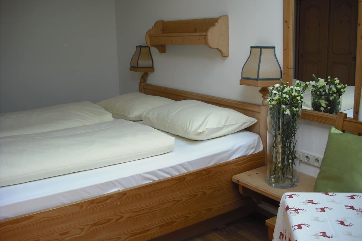 Double Room, Non Smoking, Mountain View | Down comforters, individually decorated, bed sheets