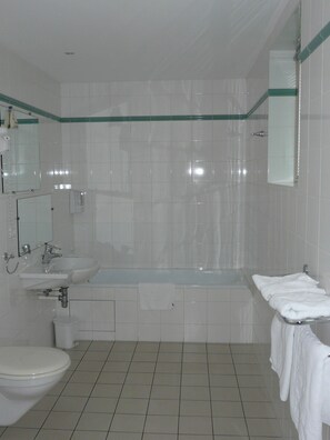 Free toiletries, hair dryer, towels