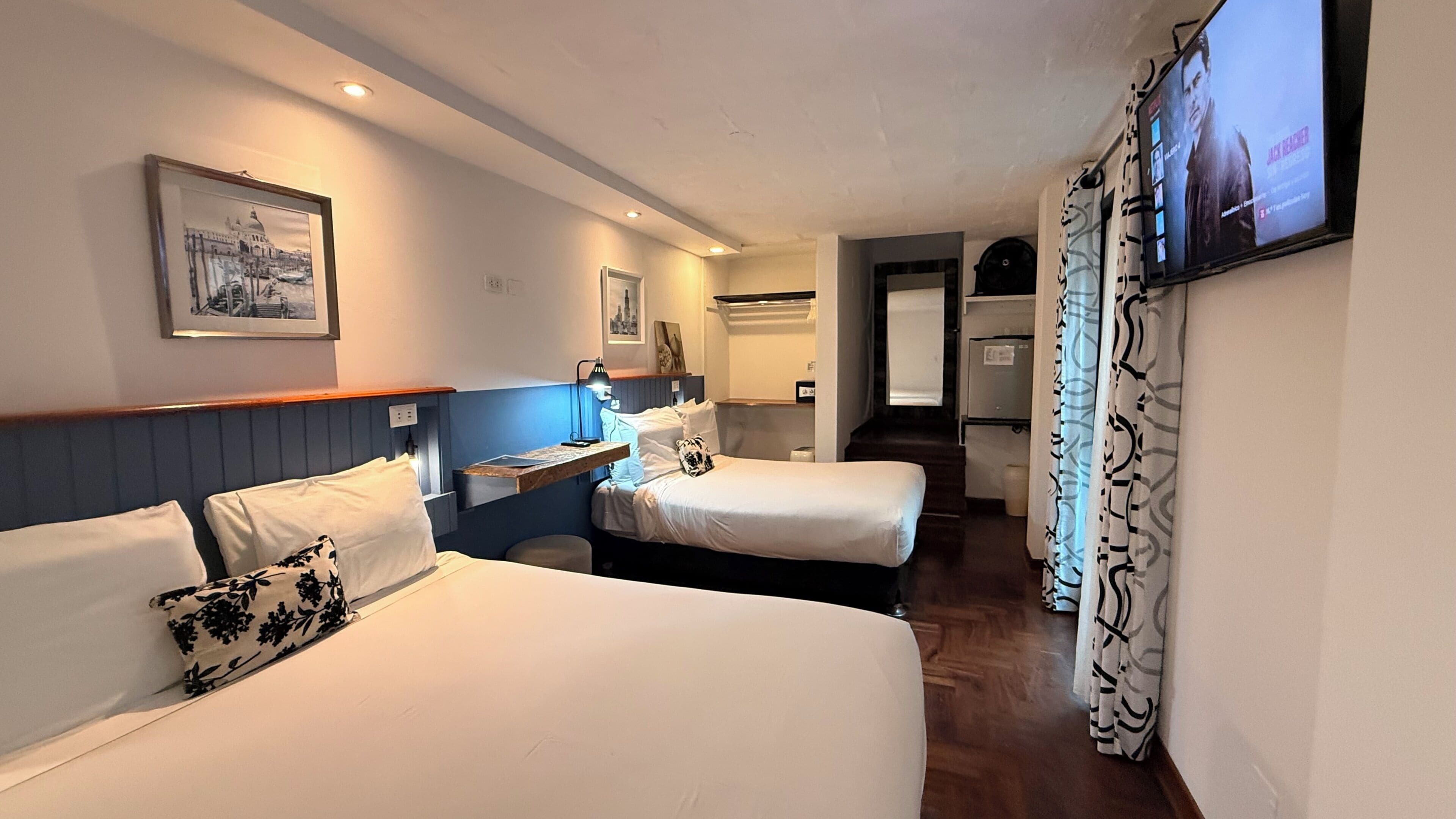 Quadruple Room, 2 Double Beds, Private Bathroom | Down duvets, minibar, in-room safe, individually decorated
