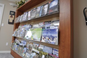 Flat-screen TV, DVD player