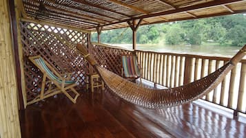 Panoramic Suite, 2 Queen Beds, River View, Overwater | Porch