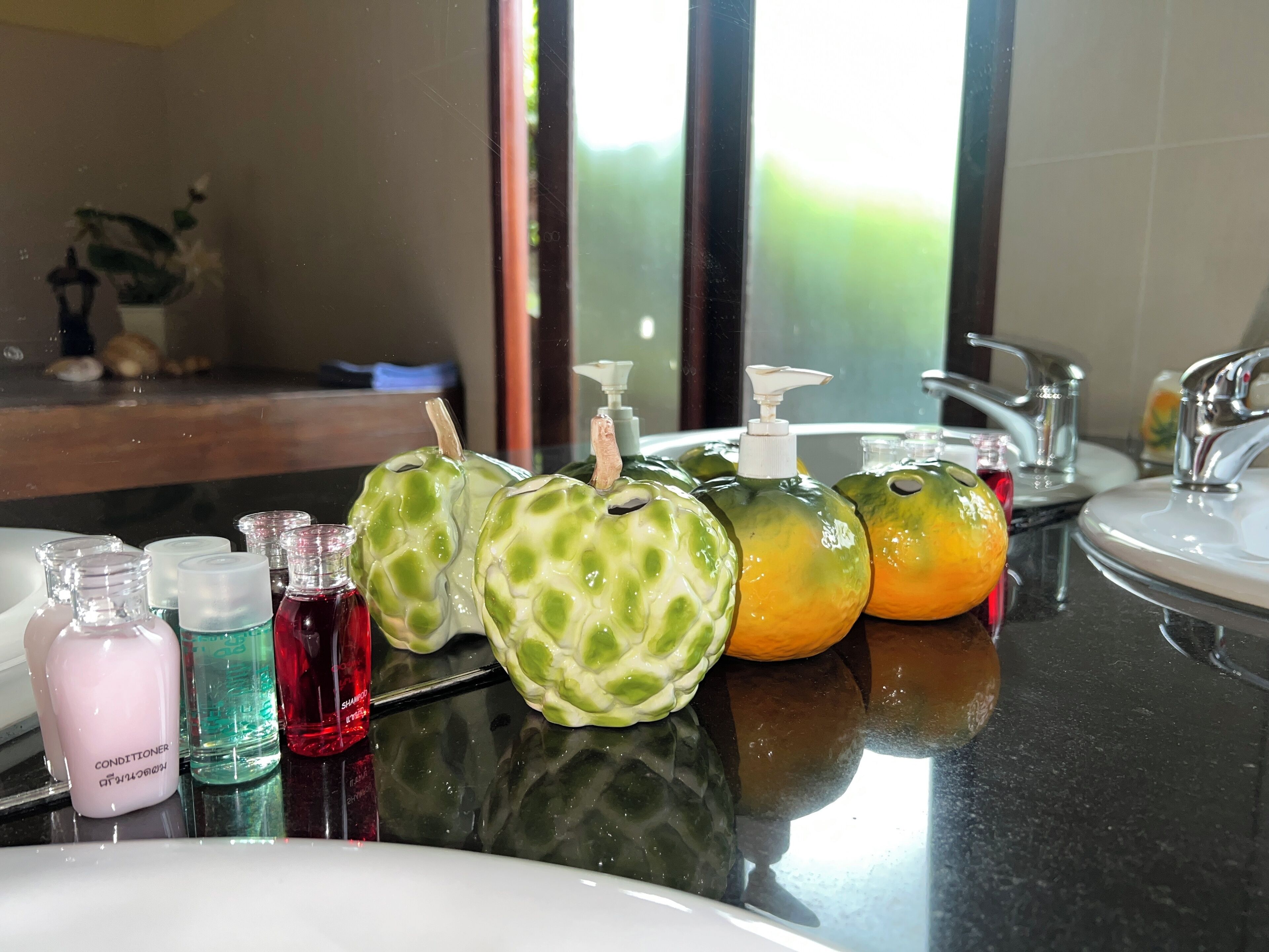 deluxe suite, multiple beds | bathroom | shower, rainfall showerhead, free toiletries, hair dryer