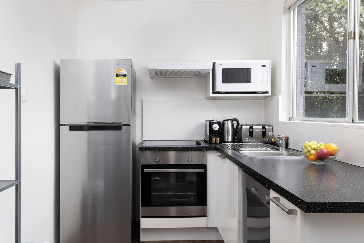 four bedroom apartment | private kitchen | fridge, microwave, espresso maker, coffee/tea maker