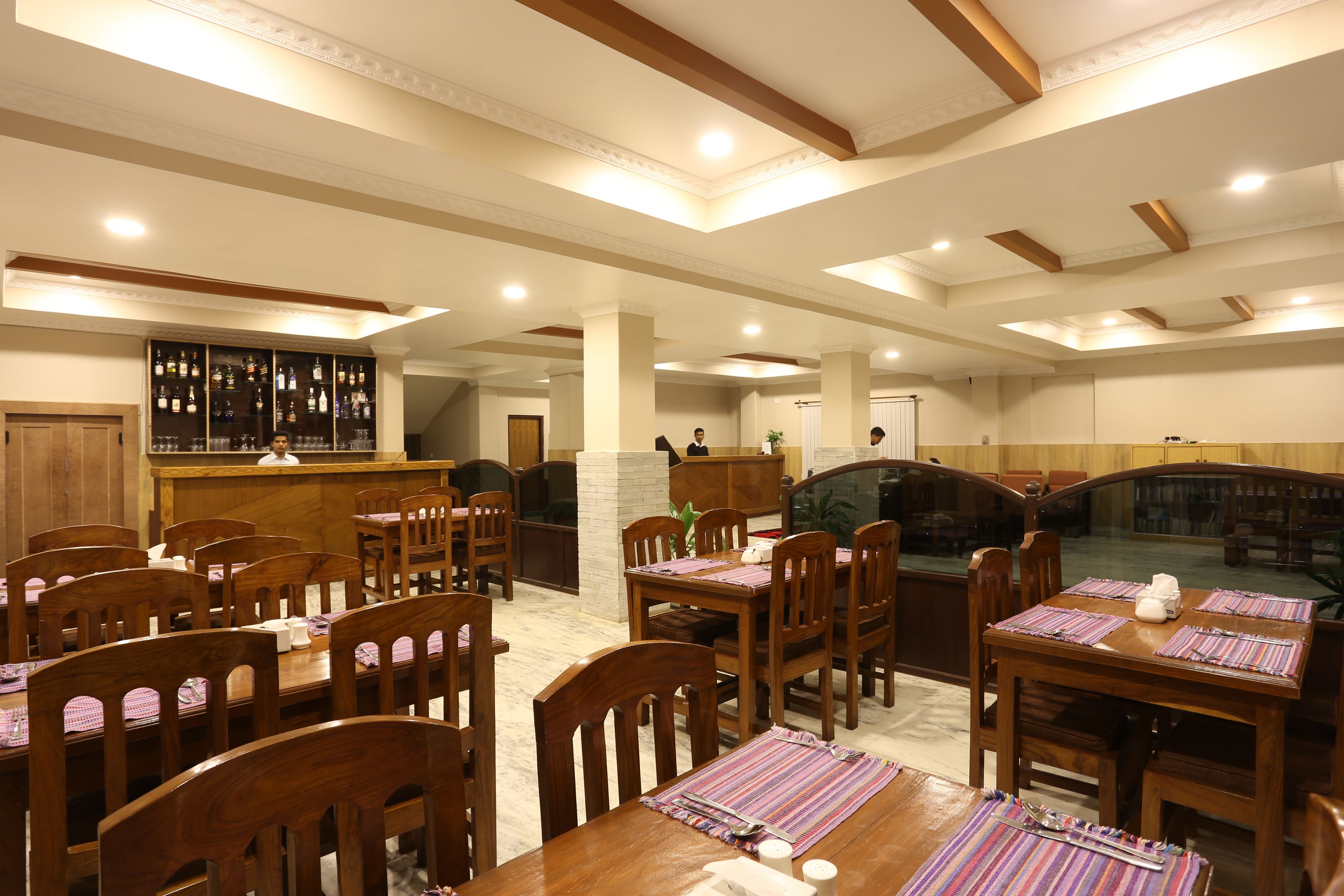 breakfast, lunch, dinner served; international cuisine