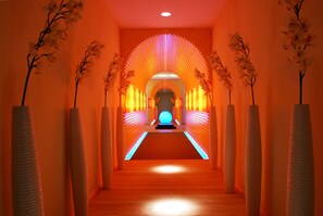 Sauna seca, banheira de hidromassagem, sauna a vapor, banho turco/hammam