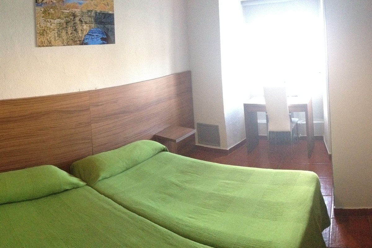 Kamer, 1 twee- of 2 eenpersoonsbedden | Een bureau, verduisterende gordijnen, gratis wifi, beddengoed