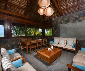 Standard Villa, 6 Bedrooms, Ocean View | Living room | TV - Chateau de Feuilles (Poste Lafayette)