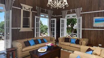 Standard Villa, 6 Bedrooms, Ocean View | Living room | TV